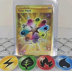 Pokemon TCG Turbo Patch Darkness Ablaze 200/189 Gold Secret Rare 2020 NM - Image 1