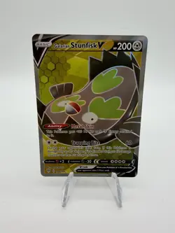 Galarian Stunfisk V - 184/189 - Pokemon Darkness Ablaze Sword Shield Full Art NM - Image 1