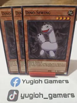 Yu-Gi-Oh Dino Sewing X3 INOV Unlimited Common Light Played - Image 1