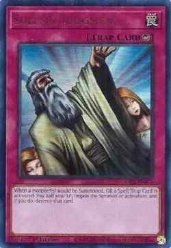 x1 Solemn Judgment - RA02-EN075 - Ultra Rare - 1st Edition Yu-Gi-Oh! M/NM - Image 1