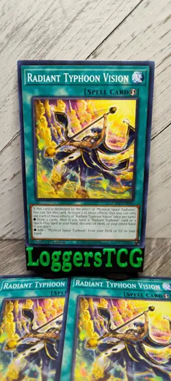 Yu-Gi-Oh! Radiant Typhoon Vision x3 / DOOD-EN063 1st Edition NM - Image 1