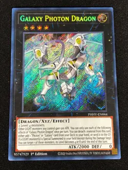 Yugioh Galaxy Photon Dragon PHHY-EN044 1ST Secret (NM) - Image 1
