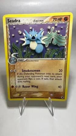 Seadra English Rare Vintage Pokemon Card Good EX Dragon Frontiers - Image 1