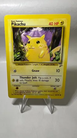 Pikachu ENG Vintage Pokemon Card Excellent Base Set 2 - Image 1