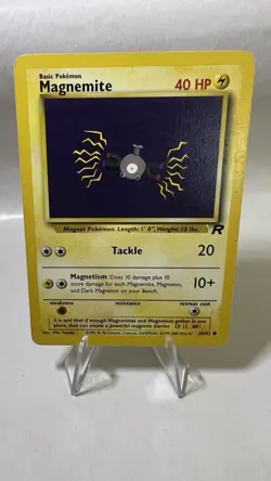 Magnemite Pokemon Card English Vintage Excellent Team Rocket - Image 1
