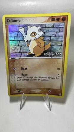 Cubone ENG Reverse Holo Stamped Vintage Pokemon Card Excellent EX Delta Species - Image 1