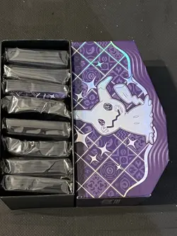 CARD SLEEVES Paldean Fates 65CT SEALED POKEMON Lot of 8 Mimikyu With Etb Box - Image 2