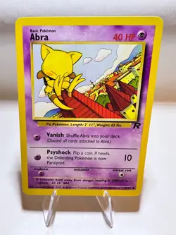 Abra Vintage Pokemon Card English Very Good Team Rocket - Image 1