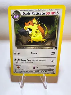 Dark Raticate Vintage Pokemon Card English Very Good Team Rocket - Image 1