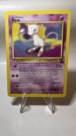 Mew English Promo Pokemon Card Vintage Excellent Wizards Black Star Promo - Image 1