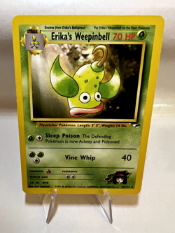 Erika's Weepinbell Pokemon Card EN 1999 Vintage 49/132 Lightly Played Gym Heroes - Image 1