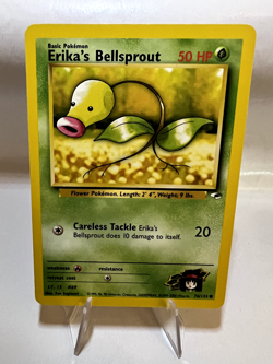 Erika's Bellsprout Pokemon Card English 1999 Vintage 76/132 Excellent Gym Heroes - Image 1