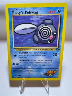 Misty's Poliwag Vintage Pokemon Card English Gym Challenge Excellent - Image 1