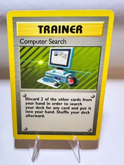 Computer Search Rare Vintage Pokemon Card English Very Good Base Set - Image 1