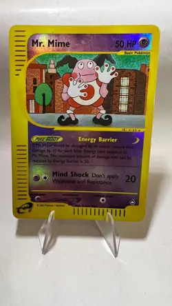 Mr.Mime English Reverse Holo Vintage Pokemon Card Aquapolis Good - Image 1