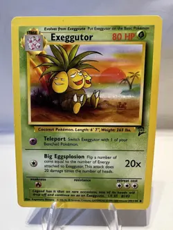 Exeggutor Pokemon Card English 1999 Vintage 39/130 Excellent Base Set 2 - Image 1