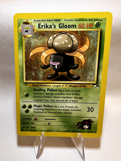 Erika's Gloom Pokemon Card English 1999 Vintage 45/132 Good Gym Heroes - Image 1