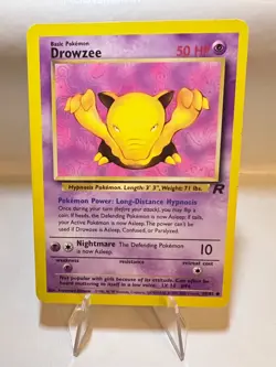 Drowzee Vintage Pokemon Card English 2000 Good Team Rocket - Image 1