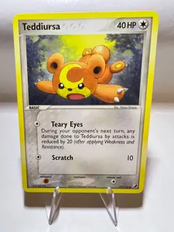Teddiursa Vintage Pokemon Card English Excellent EX Unseen Forces - Image 1