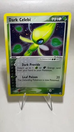 Dark Celebi English Rare Holo Vintage Pokemon Card EX Hidden Legends Excellent - Image 1