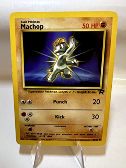 Machop Pokemon Card English 1999 Vintage 59/82 Good Team Rocket - Image 1