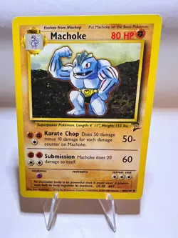 Machoke Vintage Pokemon Card English Very Good Base Set 2 - Image 1