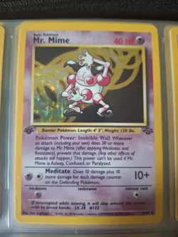 1999 Pokemon Jungle Mr. Mime Holo Card 6/64 First Edition - Image 1