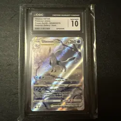 Glaceon VSTAR GG40/GG70 CGC 10 GEM MINT Graded Pokemon Card Crown Zenith - Image 1