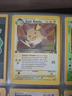 Pokemon Dark Raichu Holo Card 2000 First Edition Rockets Series 83/82 - Image 1