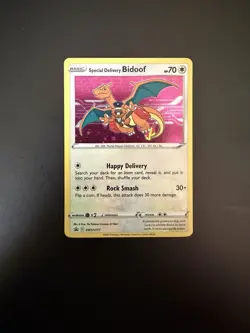 Special Delivery Bidoof SWSH177 Exclusive Pokemon Card Holo Foil Rare Near Mint - Image 1