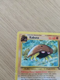 Damaged/HP 1999 Pokemon Cards. Holo Hitmonchan. Fossil Tentacool and Kabuto - Image 3
