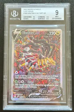 (PSA) BGS 9+++ Giratina V Lost Origin Full Alt Art Pokemon Card #186 Mint - Image 1