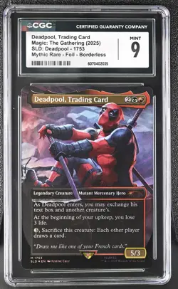 DEADPOOL, TRADING CARD Secret Lair Foil Marvel CGC 9 MTG [Nostalgium] - Image 1