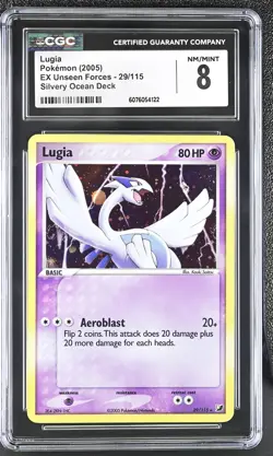 CGC 8 Lugia 2005 EX Unseen Forces 29/115 Holo Pokemon Card - Image 1