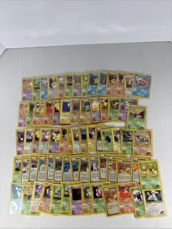 Lot of 69 WOTC Pokemon Gym Hero’s Cards Non Holo MP-HP LOOK AT PICTURES - Image 1