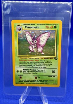 Pokemon TCG Venomoth Holo Unlimited Rare Card 13/64 Jungle Base Set WOTC - Image 1