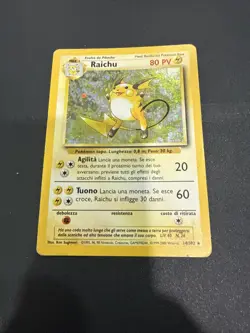 Pokemon Card - Raichu - 14/102 Holo Rare- Base Set Ita - No Shining Charizard - Image 2