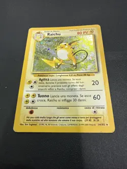 Pokemon Card - Raichu - 14/102 Holo Rare- Base Set Ita - No Shining Charizard - Image 3