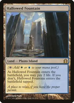 Hallowed Fountain 241/274 Return to Ravnica Regular Magic the Gathering Land LP - Image 1