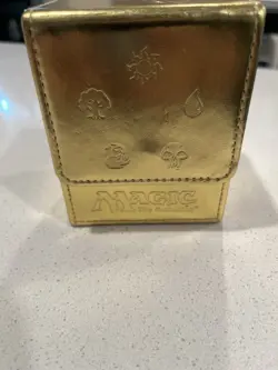 Ultra Pro Magic The Gathering Mythic Edition Leather Gold Commander Deck Box - Image 1