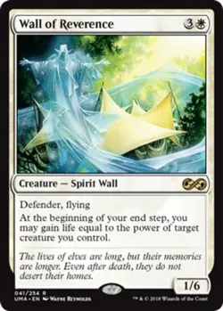 Mint/Near-Mint, English - 1 x MTG Wall of Reverence - Foil Ultimate Masters - Image 1