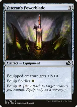 MTG Veteran's Powerblade FOIL The Brothers' War Common NM - Image 1