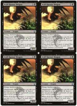 MTG Acid-Spewer Dragon x4 Dragons of Tarkir Uncommon NM Playset - Image 1