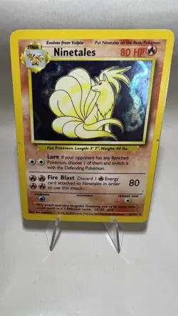Ninetales Rare Holo Vintage Pokemon Card English 1999 Good Base Set - Image 1