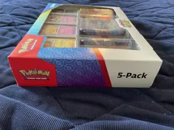 Pokemon Scarlet & Violet Paldean Fates 5 Mini Tins w/ 4 Promos Costco Bundle NEW - Image 4