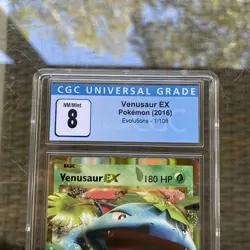 2016 Pokemon XY Evolutions 1/108 FA M Venusaur EX CGC 8 NM Mint - Image 2