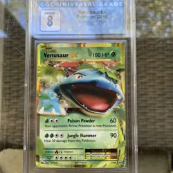 2016 Pokemon XY Evolutions 1/108 FA M Venusaur EX CGC 8 NM Mint - Image 3