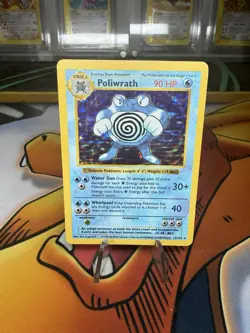 Poliwrath Shadowless Holo Base Set 13/102 Pokemon TCG WOTC Rare 1999 Vintage - Image 1