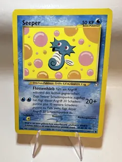 Seeper Pokemon Karte Deutsch 1999 Vintage 62/111 Sehr Gut Neo Genesis - Image 1