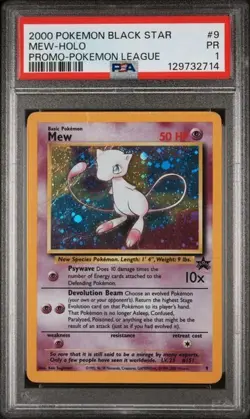 Mew 9 PSA 1 WOTC Black Star Promo Pokemon TCG Holo - Image 1